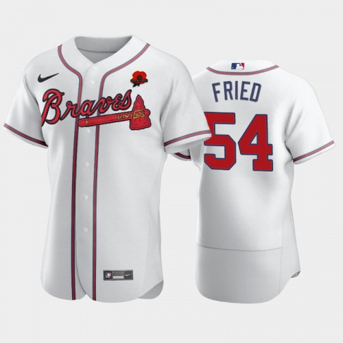 Atlanta Atlanta Braves #54 Max Fried Men’s Nike Authentic 2021 Memorial Day MLB Jersey – White Men’s