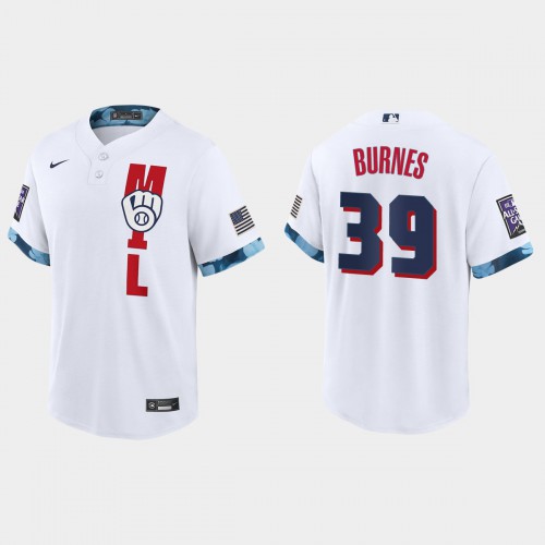 Milwaukee Milwaukee Brewers #39 Corbin Burnes 2021 Mlb All Star Game Fan’s Version White Jersey Men’s->milwaukee brewers->MLB Jersey