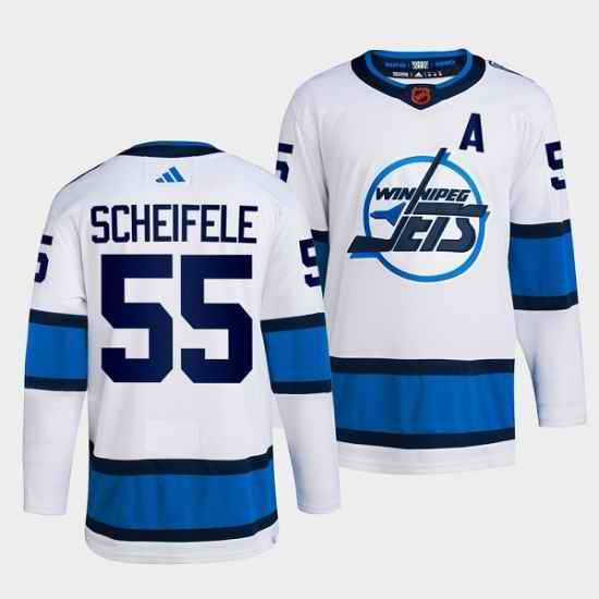 Men Winnipeg Jets #55 Mark Scheifele White 2022 Reverse Retro Stitched Jersey->washington capitals->NHL Jersey