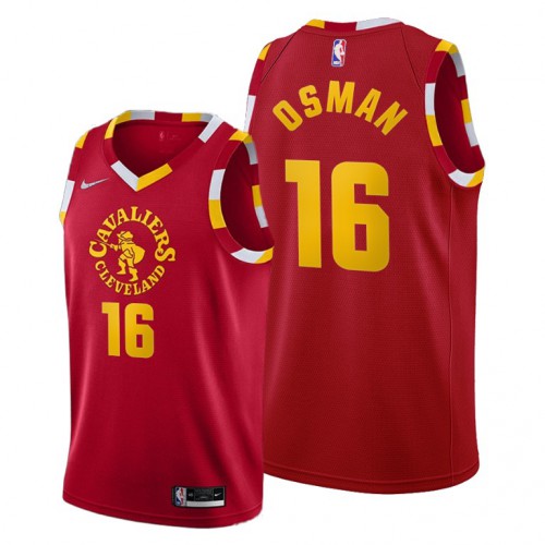 Cleveland Cleveland Cavaliers #16 Cedi Osman Men’s 2021-22 City Edition Red NBA Jersey Men’s->women nba jersey->Women Jersey