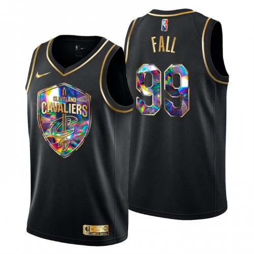 Cleveland Cleveland Cavaliers #99 Tacko Fall Men’s Golden Edition Diamond Logo 2021/22 Swingman Jersey – Black Men’s->cleveland guardians->MLB Jersey