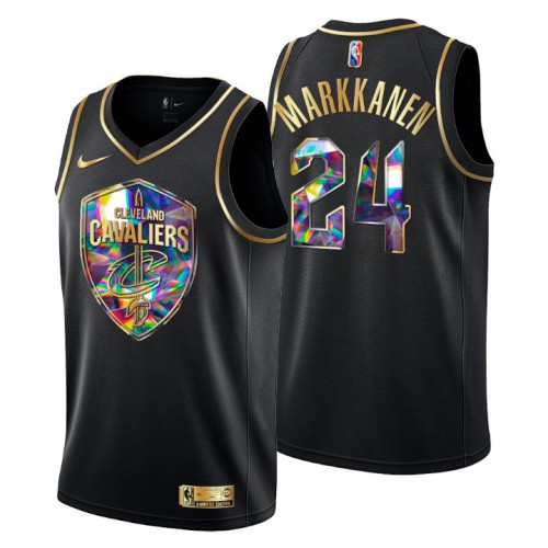 Cleveland Cleveland Cavaliers #24 Lauri Markkanen Men’s Golden Edition Diamond Logo 2021/22 Swingman Jersey – Black Men’s->cleveland cavaliers->NBA Jersey