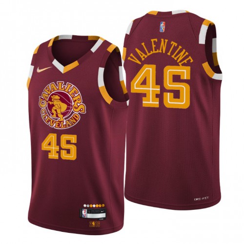 Cleveland Cleveland Cavaliers #45 Denzel Valentine Men’s Nike Wine 2021/22 Swingman NBA Jersey – City Edition Men’s->cleveland cavaliers->NBA Jersey