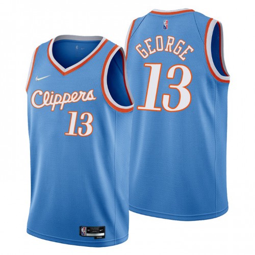 Los Angeles Los Angeles Clippers #13 Paul George Men’s Nike Blue 2021/22 Swingman NBA Jersey – City Edition Men’s