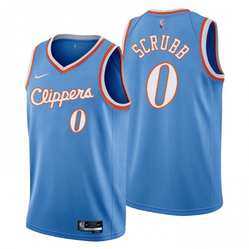Los Angeles Los Angeles Clippers #0 Jay Scrubb Men’s Nike Blue 2021/22 Swingman NBA Jersey – City Edition Men’s