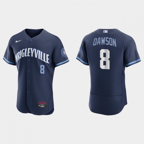 Chicago Chicago Cubs #8 Andre Dawson Men’s Nike 2021 City Connect Authentic Navy MLB Jersey Men’s->women mlb jersey->Women Jersey