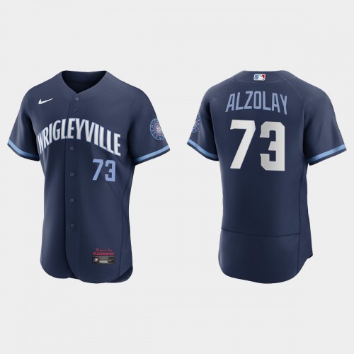 Chicago Chicago Cubs #73 Adbert Alzolay Men’s Nike 2021 City Connect Authentic Navy MLB Jersey Men’s->women mlb jersey->Women Jersey