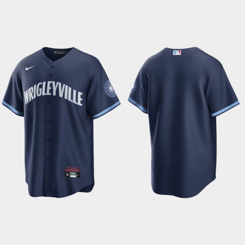 Chicago Chicago Cubs Men’s Nike 2021 City Connect Fans Version Navy MLB Jersey Men’s->youth mlb jersey->Youth Jersey
