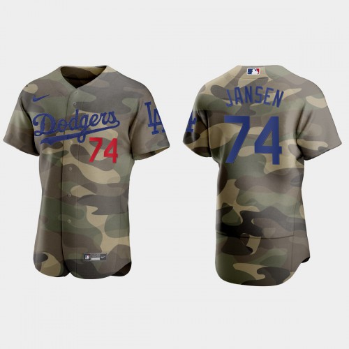 Los Angeles Los Angeles Dodgers #74 Kenley Jansen Men’s Nike 2021 Armed Forces Day Authentic MLB Jersey -Camo Men’s