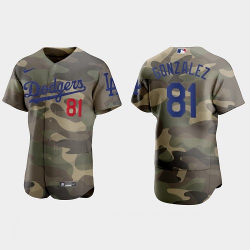 Los Angeles Los Angeles Dodgers #81 Victor Gonzalez Men’s Nike 2021 Armed Forces Day Authentic MLB Jersey -Camo Men’s
