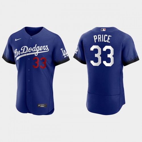 Los Angeles Los Angeles Dodgers #33 David Price Nike Men’s 2021 City Connect Authentic MLB Jersey Royal Men’s