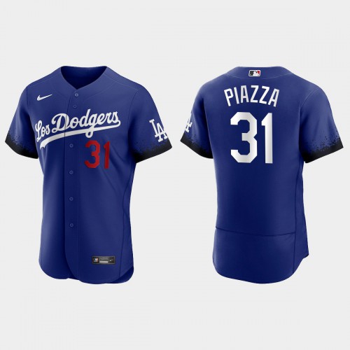 Los Angeles Los Angeles Dodgers #31 Mike Piazza Nike Men’s 2021 City Connect Authentic MLB Jersey Royal Men’s
