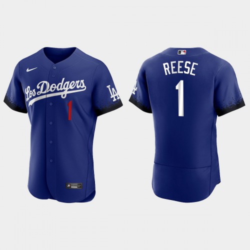 Los Angeles Los Angeles Dodgers #1 Pee Wee Reese Nike Men’s 2021 City Connect Authentic MLB Jersey Royal Men’s