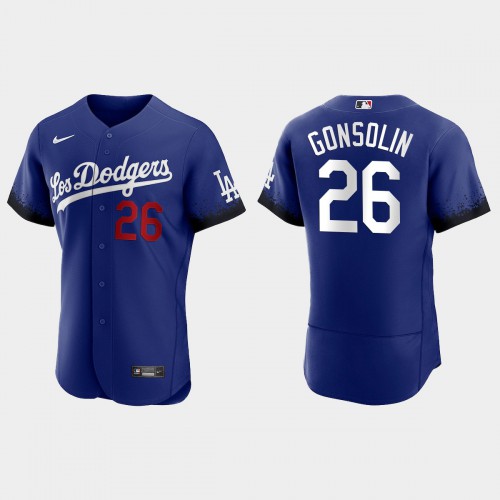 Los Angeles Los Angeles Dodgers #26 Tony Gonsolin Nike Men’s 2021 City Connect Authentic MLB Jersey Royal Men’s