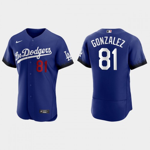 Los Angeles Los Angeles Dodgers #81 Victor Gonzalez Nike Men’s 2021 City Connect Authentic MLB Jersey Royal Men’s