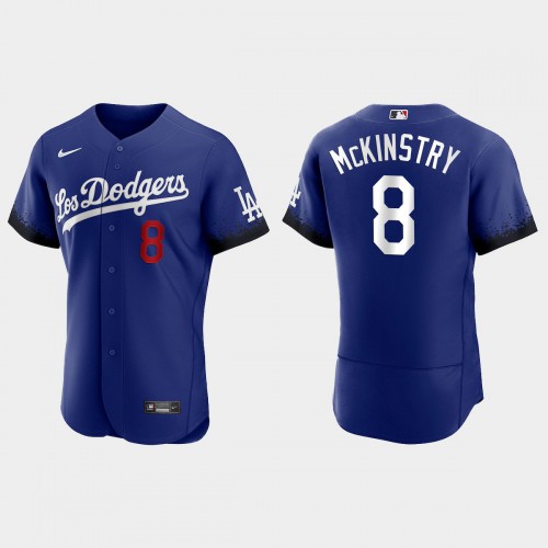 Los Angeles Los Angeles Dodgers #8 Zach Mckinstry Nike Men’s 2021 City Connect Authentic MLB Jersey Royal Men’s