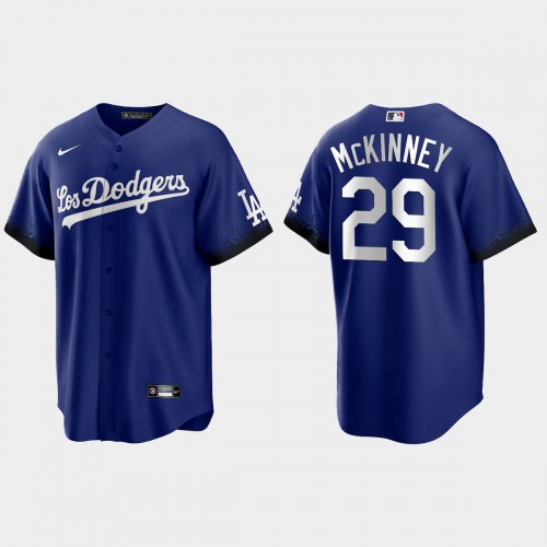 Los Angeles Los Angeles Dodgers #29 Billy Mckinney Nike Men’s 2021 City Connect Game MLB Jersey Royal Men’s