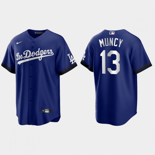 Los Angeles Los Angeles Dodgers #13 Max Muncy Nike Men’s 2021 City Connect Game MLB Jersey Royal Men’s