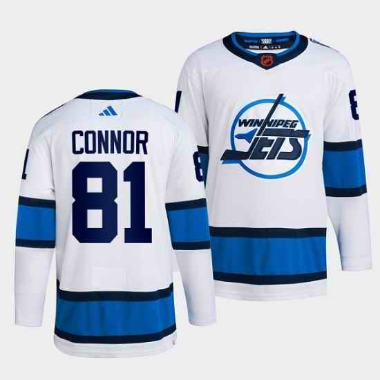 Men Winnipeg Jets #81 Kyle Connor White 2022 Reverse Retro Stitched Jersey->winnipeg jets->NHL Jersey