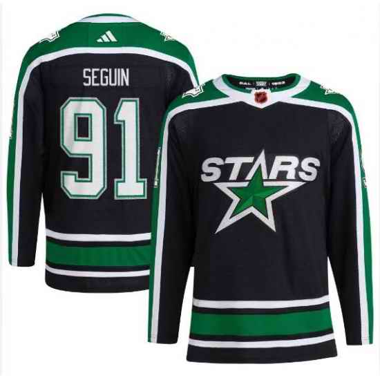 Men's Dallas Stars Tyler Seguin adidas #91 Black Reverse Retro Player Jersey->new york rangers->NHL Jersey