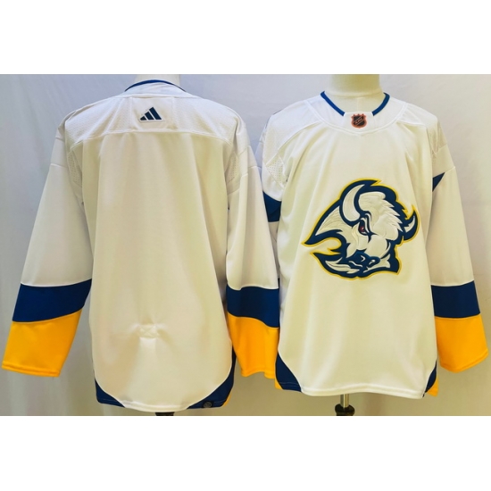 Men Buffalo Sabres Blank White 2022 #23 Reverse Retro Stitched Jersey->detroit red wings->NHL Jersey