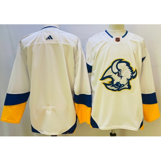 Men Buffalo Sabres Blank White 2022 #23 Reverse Retro Stitched Jersey->buffalo sabres->NHL Jersey