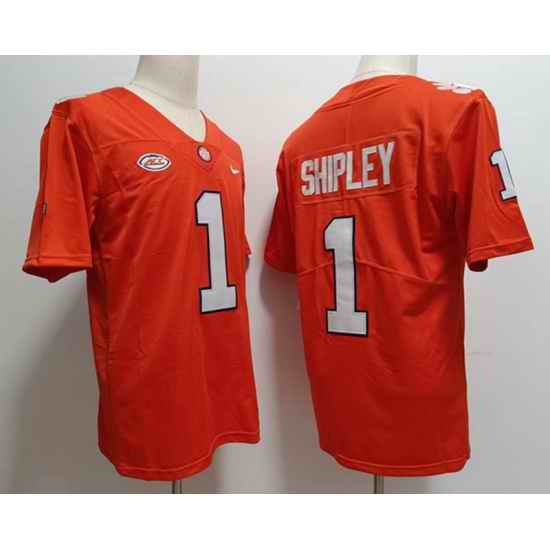 Men Clemson Tigers #1 Will Shipley College Orange Football Game Jersey->alabama crimson tide->NCAA Jersey