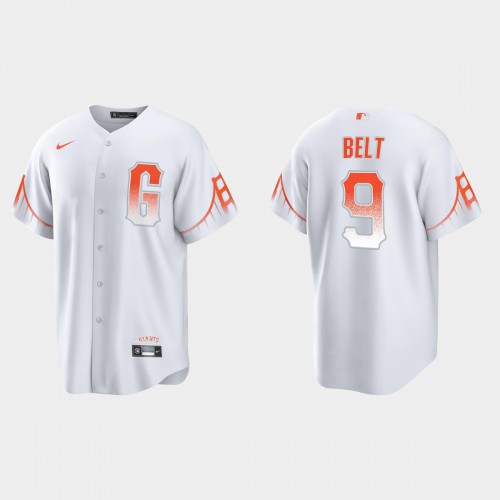 San Francisco San Francisco Giants #9 Brandon Belt Men’s 2021 City Connect White Fan’s Version Jersey Men’s->san francisco giants->MLB Jersey