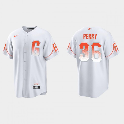 San Francisco San Francisco Giants #36 Gaylord Perry Men’s 2021 City Connect White Fan’s Version Jersey Men’s->youth mlb jersey->Youth Jersey