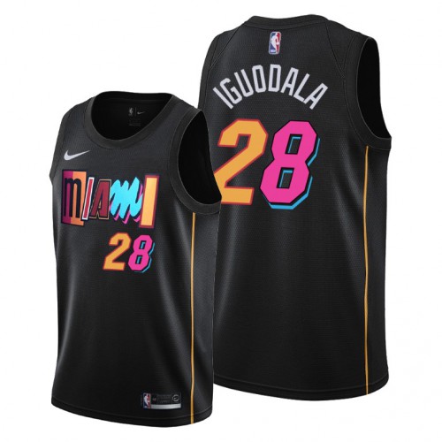 Miami Miami Heat #28 Andre Iguodala Men’s 2021-22 City Edition Black NBA Jersey Men’s