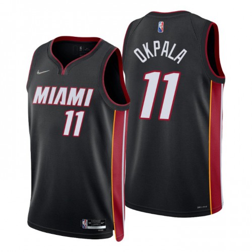 Nike Miami Heat #11 KZ Okpala Black Men’s 2021-22 NBA 75th Anniversary Diamond Swingman Jersey – Icon Edition Men’s