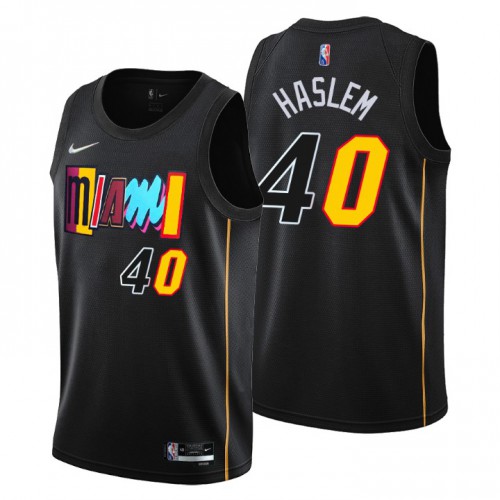 Miami Miami Heat #40 Udonis Haslem Men’s Nike Black 2021/22 Swingman NBA Jersey – City Edition Men’s