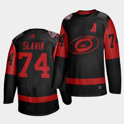 Carolina Carolina Hurricanes #74 Jaccob Slavin Black Men’s 2021 Stadium Series Outdoor Game Jersey Men’s->carolina hurricanes->NHL Jersey