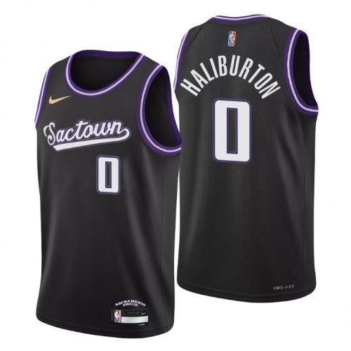 Sacramento Sacramento Kings #0 Tyrese Haliburton Men’s Nike Black 2021/22 Swingman NBA Jersey – City Edition Men’s->youth nba jersey->Youth Jersey