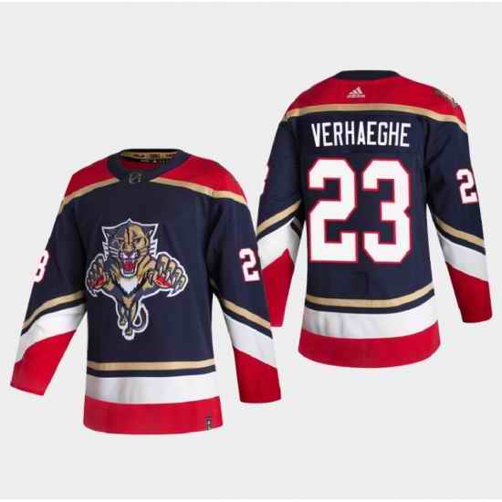 Men Florida Panthers #23 VERHAEGHE 2022 Navy Reverse Retro Stitched Jersey->dalls stars->NHL Jersey
