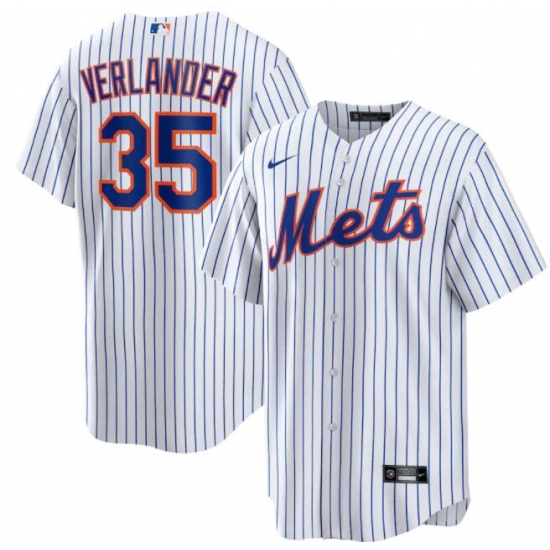 Men New York Mets Justin Verlander  #35 White Cool Base Stitched MLB jersey->youth mlb jersey->Youth Jersey
