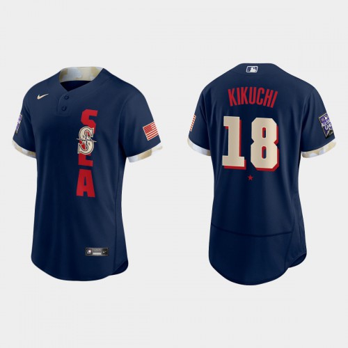 Seattle Seattle Mariners #18 Yusei Kikuchi 2021 Mlb All Star Game Authentic Navy Jersey Men’s->seattle mariners->MLB Jersey