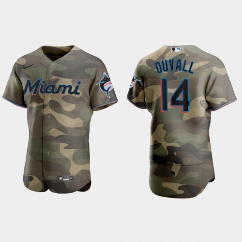 Miami Miami Marlins #14 Adam Duvall Men’s Nike 2021 Armed Forces Day Authentic MLB Jersey -Camo Men’s->youth mlb jersey->Youth Jersey