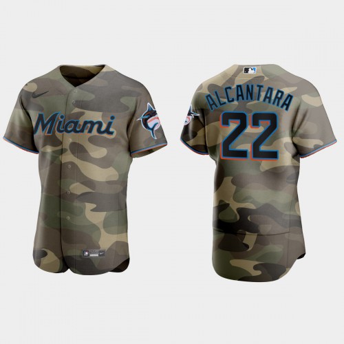 Miami Miami Marlins #22 Sandy Alcantara Men’s Nike 2021 Armed Forces Day Authentic MLB Jersey -Camo Men’s->women mlb jersey->Women Jersey