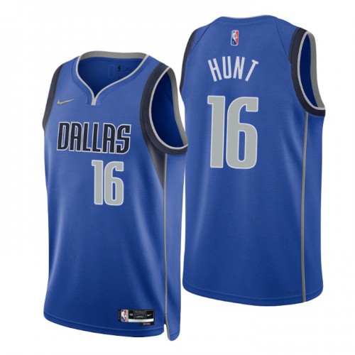 Nike Dallas Mavericks #16 Feron Hunt Blue Men’s 2021-22 NBA 75th Anniversary Diamond Swingman Jersey – Icon Edition Men’s->dallas mavericks->NBA Jersey