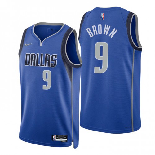 Nike Dallas Mavericks #9 Moses Brown Blue Men’s 2021-22 NBA 75th Anniversary Diamond Swingman Jersey – Icon Edition Men’s->golden state warriors->NBA Jersey