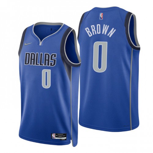 Nike Dallas Mavericks #0 Sterling Brown Blue Men’s 2021-22 NBA 75th Anniversary Diamond Swingman Jersey – Icon Edition Men’s->women nba jersey->Women Jersey