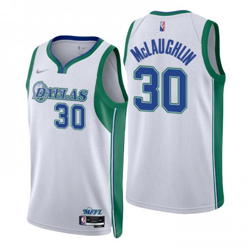 Dallas Dallas Mavericks #30 Jaquori Mclaughlin Men’s Nike White 2021/22 Swingman NBA Jersey – City Edition Men’s->dallas mavericks->NBA Jersey