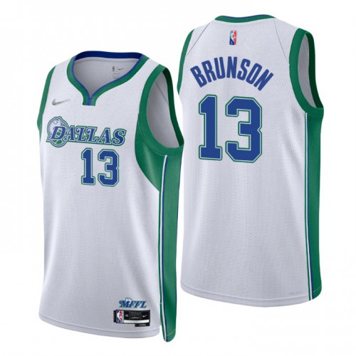 Dallas Dallas Mavericks #13 Jalen Brunson Men’s Nike White 2021/22 Swingman NBA Jersey – City Edition Men’s->dallas mavericks->NBA Jersey