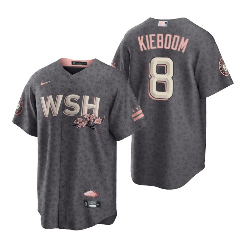 Washington Washington Nationals #8 Carter Kieboom Men’s Nike Gray Game 2022 City Connect Replica Jersey Men’s