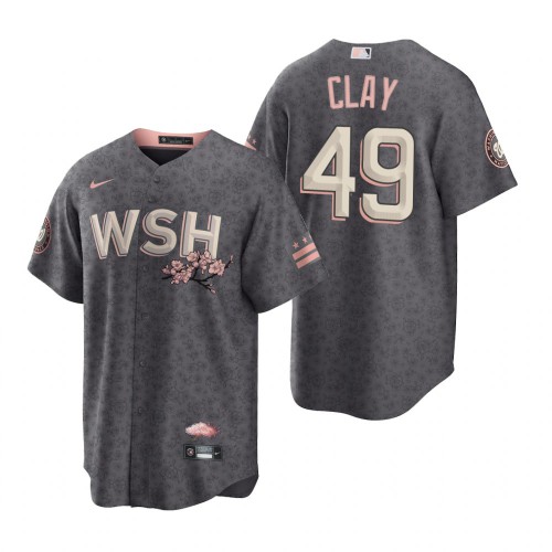 Washington Washington Nationals #49 Sam Clay Men’s Nike Gray Game 2022 City Connect Replica Jersey Men’s