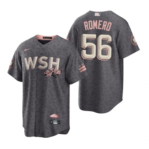 Washington Washington Nationals #56 Seth Romero Men’s Nike Gray Game 2022 City Connect Replica Jersey Men’s