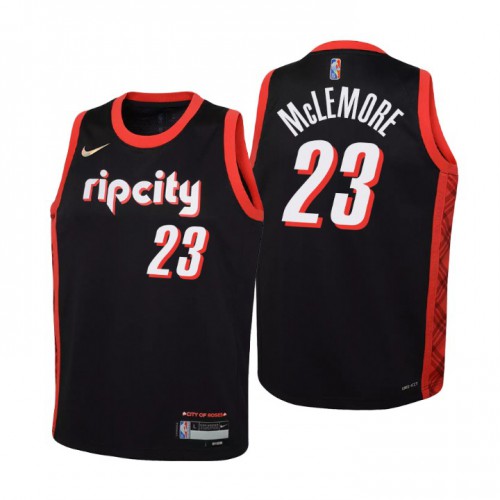 Portland Trail Portland Trail Blazers #23 Ben Mclemore Youth Nike Black 2021/22 Swingman Jersey – City Edition Youth->youth nba jersey->Youth Jersey