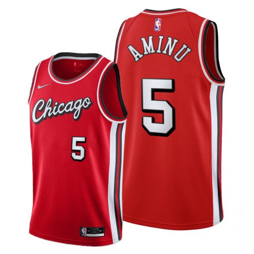 Chicago Chicago Bulls #5 Al-Farouq Aminu Youth 2021-22 City Edition Red NBA Jersey Youth->women nba jersey->Women Jersey