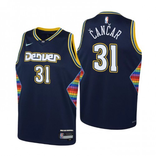 Denver Denver Nuggets #31 Vlatko Cancar Youth Nike Navy 2021/22 Swingman Jersey – City Edition Youth->youth nba jersey->Youth Jersey